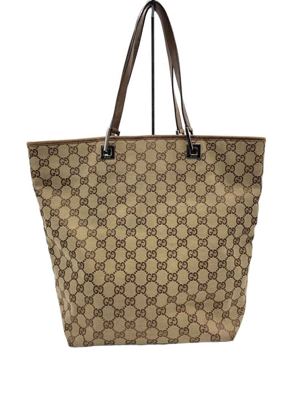 Gucci GG Supreme Joy tote bag monogram coated brown leather